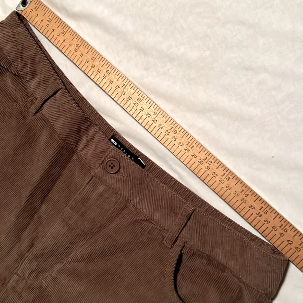 NEW- SLOUCHY SZ-12 CORDUROY DAD PANTS in TAN/LT-BROWN, THIN-WALED - Picture 6 of 9